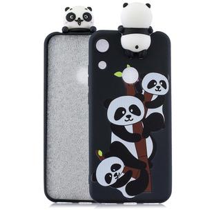 For Huawei Honor 8A Shockproof Cartoon TPU Protective Case(Three Pandas)