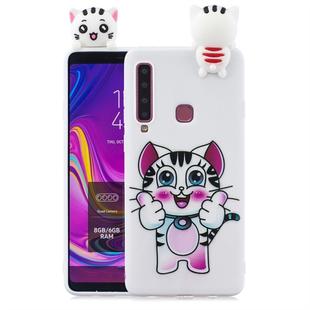 For Galaxy A9 (2018) Shockproof Cartoon TPU Protective Case(Cat)