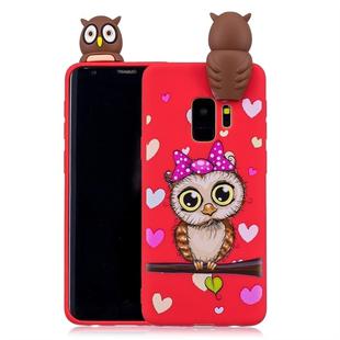 For Galaxy S9 Shockproof Cartoon TPU Protective Case(Red Owl)