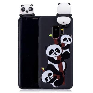 For Galaxy S9 Shockproof Cartoon TPU Protective Case(Three Pandas)