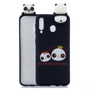 For Galaxy M20 Shockproof Cartoon TPU Protective Case(Two Pandas)