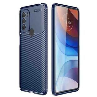 For Motorola Moto G31 US Version Carbon Fiber Texture TPU Phone Case(Blue)