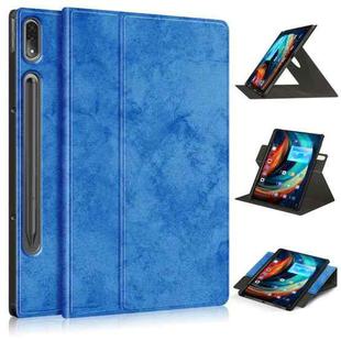 For Lenovo Tab P12 Pro 360 Degrees Rotation Leather Tablet Case(Dark Blue)