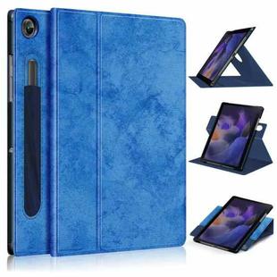 For Samsung Galaxy Tab A8 2022 SM-X200 360 Degrees Rotation Leather Tablet Case(Dark Blue)
