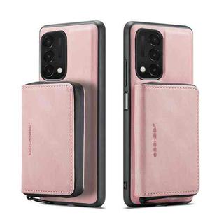 For OnePlus Nord N200 5G JEEHOOD Magnetic Zipper Horizontal Flip Phone Leather Case(Pink)