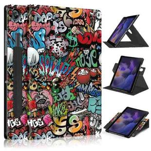 For Samsung Galaxy Tab A8 2022 SM-X200 360 Degrees Rotation Leather Tablet Case(Graffiti)