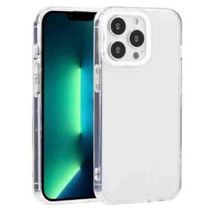 For iPhone 13 Pro Max Macaron Lens Frame Transparent TPU Phone Case (White)