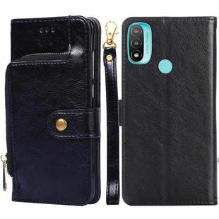 For Motorola Moto E20 / E40 Zipper Bag Leather Phone Case(Black)