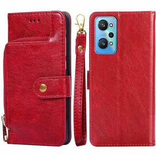 For OPPO Realme GT Neo2 5G Zipper Bag Leather Phone Case(Red)