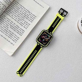 TPU Watch Band For Apple Watch Series 8&7 41mm / SE 2&6&SE&5&4 40mm / 3&2&1 38mm(Black Yellow)