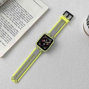 TPU Watch Band For Apple Watch Series 8&7 41mm / SE 2&6&SE&5&4 40mm / 3&2&1 38mm(Grey Yellow)