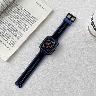 TPU Watch Band For Apple Watch Ultra 49mm / Series 8&7 45mm / SE 2&6&SE&5&4 44mm / 3&2&1 42mm(Blue Black)