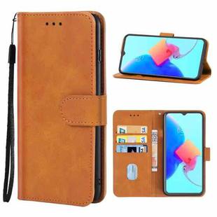 Leather Phone Case For Tecno Spark 8P(Brown)