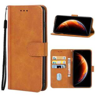 Leather Phone Case For Infinix Zero X Pro(Brown)