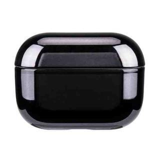 For AirPods Pro Electroplated PC Earphones Shockproof Protective Case(Black)