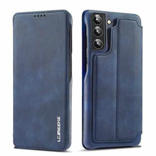 For Samsung Galaxy S22 5G LC.IMEEKE Hon Ancient Series Horizontal Flip Leather Phone Case(Blue)