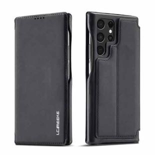 For Samsung Galaxy S22 Ultra 5G LC.IMEEKE Hon Ancient Series Horizontal Flip Leather Phone Case(Black)