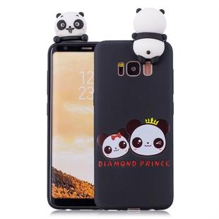 For Galaxy S8+ Shockproof Cartoon TPU Protective Case(Two Pandas)