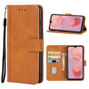 Leather Phone Case For Ulefone Note 12P(Brown)