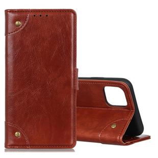 For Galaxy S10 Lite / A91 Copper Buckle Nappa Texture Horizontal Flip Leather Case with Holder & Card Slots & Wallet(Brown)