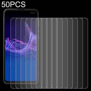 50 PCS 0.26mm 9H 2.5D Tempered Glass Film For Sharp Aquos Sense 4 Plus