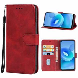 For OPPO A95 5G Leather Phone Case(Red)