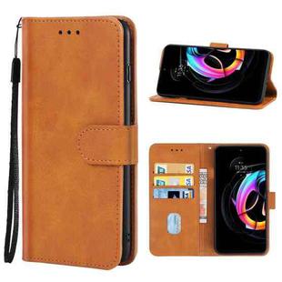 For Motorola Edge 20 Fusion Leather Phone Case(Brown)