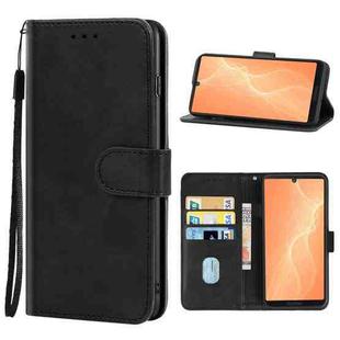 For Sharp Aquos Sense 4 Leather Phone Case(Black)