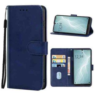 For Sharp Aquos Sense 4 Lite Leather Phone Case(Blue)