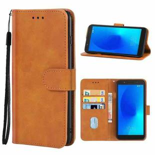 Leather Phone Case For Alcatel 1x(Brown)