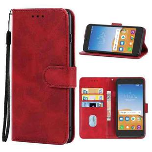 Leather Phone Case For Alcatel Tetra(Red)