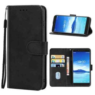 Leather Phone Case For Alcatel 7(Black)