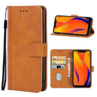 Leather Phone Case For BQ Vsmart Joy 1 Plus(Brown)