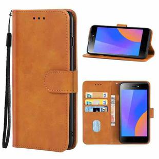 Leather Phone Case For Infinix Itel A35(Brown)