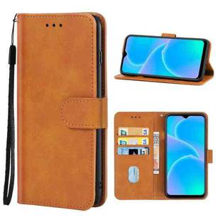 Leather Phone Case For Infinix Itel P37(Brown)