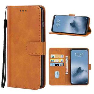 Leather Phone Case For Meizu 16 Plus(Brown)