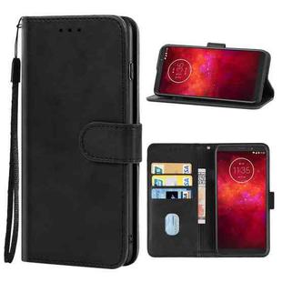 Leather Phone Case For Motorola Moto Z3(Black)