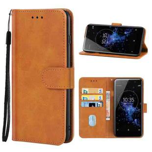 Leather Phone Case For Sony Xperia XZ2 Premium(Brown)