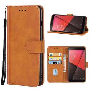 Leather Phone Case For Vodafone Smart N9(Brown)