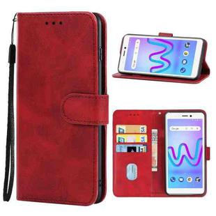 Leather Phone Case For Wiko Jerry 3(Red)