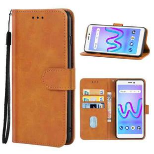 Leather Phone Case For Wiko Jerry 3(Brown)