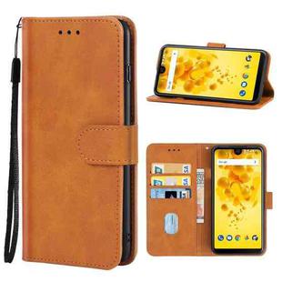 Leather Phone Case For Wiko View 2(Brown)