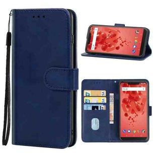 Leather Phone Case For Wiko View 2 Plus(Blue)