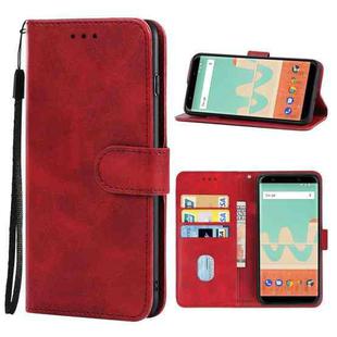 Leather Phone Case For Wiko View Go(Red)