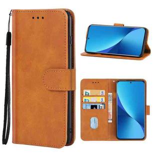 Leather Phone Case For Xiaomi 12 5G(Brown)