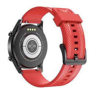 For Samsung Galaxy Watch 3 45mm / Suunto 9 Peak 22mm Carbon Fiber Silicone Watch Band(Red)