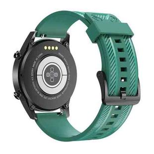 For Samsung Galaxy Watch 3 45mm / Suunto 9 Peak 22mm Carbon Fiber Silicone Watch Band(Green)