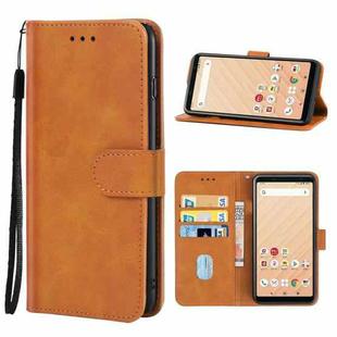 Leather Phone Case For Fujitsu Arrows Be4 F-41A(Brown)