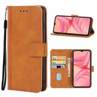 Leather Phone Case For Infinix Hot 10T / Hot 10s / Hot 10s NFC(Brown)