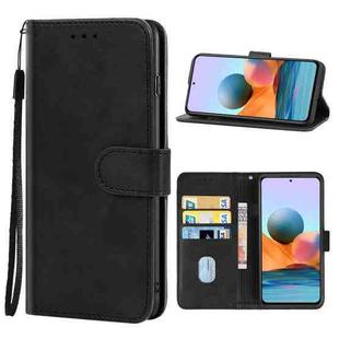 Leather Phone Case For Redmi Note 10 4G India / Note 10S(Black)